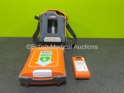 Cardiac Science Powerheart G5 Ref G5A-02PO Defibrillator with 2 x Liso2 Batteries (Powers Up)