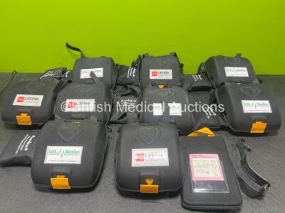 Job Lot 4 x Physio Control Lifepak Defibrillator Carry Cases and 5 x Defib Machines Defibrillator Carry Cases