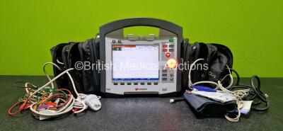 GS Corpuls3 Slim Defibrillator Ref : 04301 (Powers Up) with Corpuls Patient Box Ref : 04200 (Powers Up) with Pacer, Oximetry, ECG-D, ECG-M, CO2, CPR, NIBP and Printer Options, 4 and 6 Lead ECG Leads, Fingertip Sensor, CO2 Cable, CPR Sensor, Cuffs with Hos