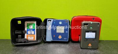 Job Lot Including 1 x Philips FR3 Defibrillator (Powers Up) with 1 x Li-ion Battery *Install Before 2027* in Carry Case and 1 x Philips Heartstart FR2+ Defibrillator (Powers Up) with 1 x LiMnO2 Battery *Install Before 2021* in Carry Case *SN C18D-00780 / 