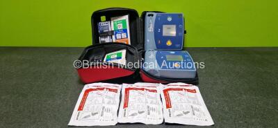 2 x Philips HeartStart FR2 Defibrillators with 4 x LiMnO2 Batteries *Install Before 1 x 2023, 2 x 2027 & 1 x 2028* and 3 x Electrodes *All Expired* in Carry Cases (Both Power Up) *SN 0908285742 / 0708283110*