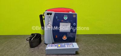 Agilent Heartstream FR2 Defibrillator with 1 x LiMnO2 Battery (Flat) and 1 x Electrode *Expired* in Carry Case (Powers Up with Stock Battery - Stock Battery Not Included)