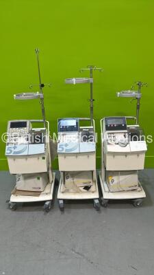 2 x Haemonetics Cell Saver 5+ and 1 x Haemonetics Cell Saver 5 Autotransfusion Systems with Harmony Suction Units (All Power Up - 1 x Missing Facia - See Photo) *06G057 / 02A041 / 06G058*