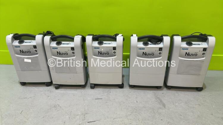 5 x Nidek Nuvo Lite Mark 5 Oxygen Concentrators (All Power Up)