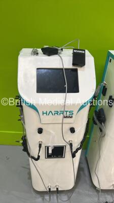 2 x Robotics Harrts Mini Hair Transplant Systems (1 x No Power - 1 x Boots with Blank Screen) and 2 x Robotics Harrts Micro Hair Transplant Systems with Accessories (Both Power Up) - 3