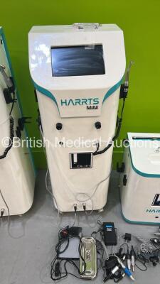 2 x Robotics Harrts Mini Hair Transplant Systems (1 x No Power - 1 x Boots with Blank Screen) and 2 x Robotics Harrts Micro Hair Transplant Systems with Accessories (Both Power Up) - 5