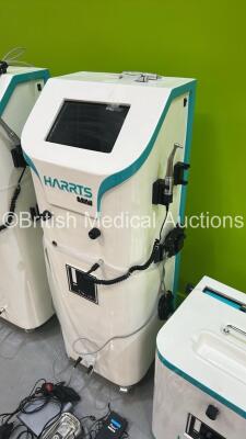 2 x Robotics Harrts Mini Hair Transplant Systems (1 x No Power - 1 x Boots with Blank Screen) and 2 x Robotics Harrts Micro Hair Transplant Systems with Accessories (Both Power Up) - 7