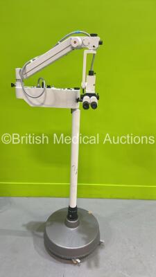 Kaps SOM 62 Surgical Microscope with Binoculars, 2 x 10x V Eyepieces and 200mm Lens on Stand (Unable to Power Test Due to Cut Power Supply) *S/N 4890* - 2