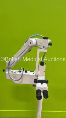 Kaps SOM 62 Surgical Microscope with Binoculars, 2 x 10x V Eyepieces and 200mm Lens on Stand (Unable to Power Test Due to Cut Power Supply) *S/N 4890* - 9