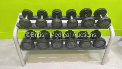 Dumbbell Rack Including 8kg, 12kg, 14kg, 16kg, 20kg and 22kgs *ENF* - 2