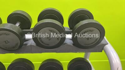 Dumbbell Rack Including 8kg, 12kg, 14kg, 16kg, 20kg and 22kgs *ENF* - 7