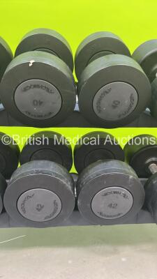 Dumbbell Rack Including 30kg, 38kg, 40kg, 42kg, 46kg and 50kgs *ENF* - 4