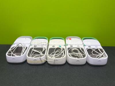 5 x Philips Respironics Innospire Deluxe with Power Supplies (2 x Damage to Casing See Photos)