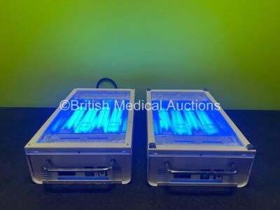 2 x Drager Phototherapy 4000 Patient Warming Lights (Both Power Up)