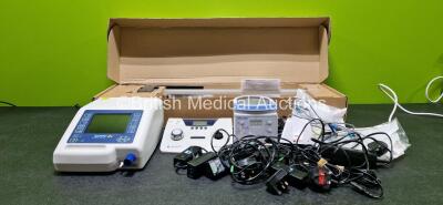 Mixed Lot Including 1 x Olympus Scope Pole Kit MAJ-94 (New in Box), 1 x B&D Electromedical Nippy 3+ Ventilator (Powers Up), 1 x Maico MA 25 Audiometer (Untested Due to No Power Supply with Missing Dial-See Photo),1 x Fisher & Paykel MR850AEK Respiratory H