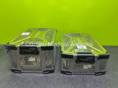 2 x Stryker System 7 Sterilisation Trays with Insert Trays