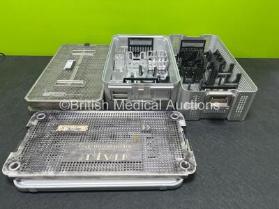 Job Lot Including 2 x Hall Sterilization Trays and 2 x Acufex Sterilization Trays