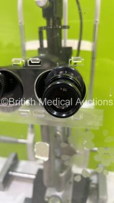 Haag Streit Bern BM900 Slit Lamp on Stand with Binoculars, 2 x 10x Eyepieces and Chin Rest (Damaged Power Cable - See Pictures) *S/N 13783* - 4