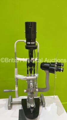 Haag Streit Bern BM900 Slit Lamp on Stand with Binoculars, 2 x 10x Eyepieces and Chin Rest (Damaged Power Cable - See Pictures) *S/N 13783* - 5