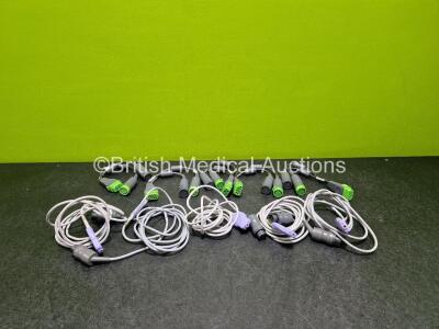 Job Lot Including 5 x Vyaire / CareFusion Multi-Link 1442AAO Maternal / Fetal ECG Y Adapter Cables and 5 x Vyaire 1590AAO Fetal Monitor Connection Cables