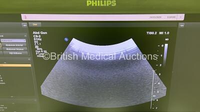 Philips EPIQ Elite 5G Flat Screen Ultrasound Scanner Ref 989605408541 SVC HW A.1 *S/N USN15C0163* **Mfd 2015** Software Version 9.0.5.709 with 1 x Transducer / Probe (C9-2 ) (Powers Up) ***CD061*** - 9