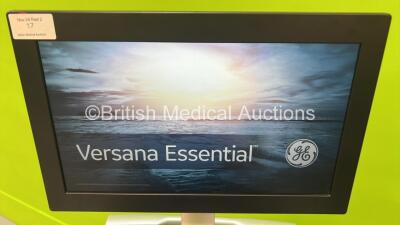 GE Versana Essential Flat Screen Ultrasound Scanner Part No 5771438-7 *S/N 6022264WX0* **Mfd 2018** Software Version R1.0.6 with Sony UP-D898DC Printer (Powers Up) - 2