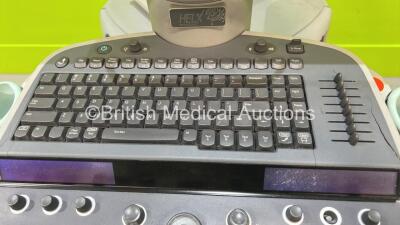 Siemens Acuson S2000 Flat Screen Ultrasound Scanner Model No10041461 *S/N 210389* **Mfd 2014** Software Version 500.1.074 with Mitsubishi P95 Printer (Powers Up - 1 x Missing Dial - See Photo) ***CD067*** - 3