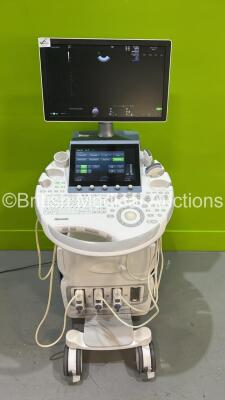 GE Voluson E8 BT18 Flat Screen Ultrasound Scanner *S/N E39677* **Mfd 03/2018** Software Version EC330 (18.0.3.3378) with 3 x Transducers / Probes (C1-5-D Ref 5261135 *Mfd 2021* / C2-9-D Ref 5405253 *Mfd 03/2021* and IC5-9-D Ref 5492351 *Mfd 2018*) and Son - 2