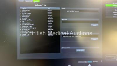 GE Voluson E8 BT18 Flat Screen Ultrasound Scanner *S/N E39677* **Mfd 03/2018** Software Version EC330 (18.0.3.3378) with 3 x Transducers / Probes (C1-5-D Ref 5261135 *Mfd 2021* / C2-9-D Ref 5405253 *Mfd 03/2021* and IC5-9-D Ref 5492351 *Mfd 2018*) and Son - 15