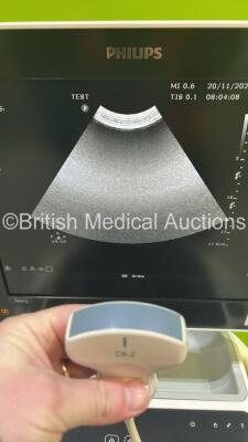 Philips Sparq Flat Screen Ultrasound Scanner Ref 989605394911 *S/N US21610079* **Mfd 2016** Software Version 1.0.3 with 3 x Transducer / Probe (L12-4 / S4-2 and C6-2) (Powers Up) ***IR127*** - 17