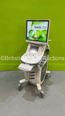 Toshiba Xario 200 TUS-X200 Flat Screen Ultrasound Scanner *S/N 99D1615485* **Mfd 2016** Software Version V4.0 (Powers Up)