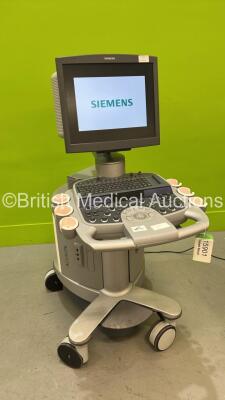 Siemens Acuson S2000 Flat Screen Ultrasound Scanner Model No 10041461 *S/N 205017* **Mfd 2011** Software Version 400.1.0.031 (Powers Up - Some Front Casing Damage - See Photo, See PDF for Machine Report) ***CD070***