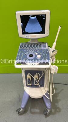 Aloka Prosound Alpha 6 Ultrasound Scanner *S/N X0079762* **Mfd 2013** with 2 x Transducers / Probes (UST-9124 and UST-9123) and Sony Up-895CE (Powers Up) ***CI085***