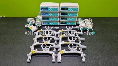 Job Lot Including 8 x B.Braun Infusomat Space Infusion Pumps (All Power Up) with 8 x Pole Clamps and 8 x Power Supplies (All Untested) - 2