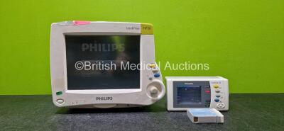 Philips IntelliVue MP30 Patient Monitor (Powers Up) Including Printer Option with 1 x Lithium Battery and 1 x Philips IntelliVue X2 Handheld Patient Monitor (Powers Up) Including ECG, SpO2, NBP, Press and Temp Options with 1 x M4607A Li-ION Battery