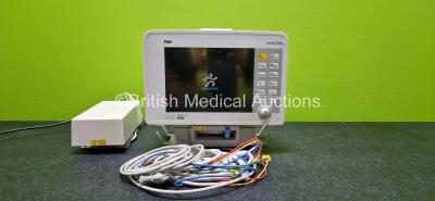 Drager Infinity Delta Patient Monitor Including HemoMed 1, NBP, Aux/Hemo 2, Aux/Hemo 3 and MultiMed Options with 1 x Infinity Docking Station, 1 x Power Supply and Monitoring Cables (Powers Up)