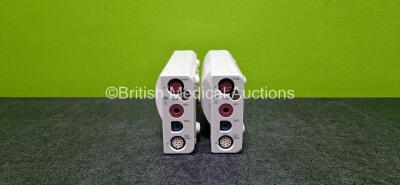 2 x Philips M3001A Opt A01C18 Modules Including ECG, SpO2, NBP, Press and Temp Options