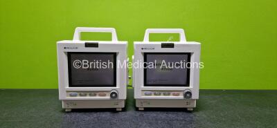 2 x Nellcor N5600 Patient Monitor Including ECG, SPO2, T1, T2 and NBP Options (Both Power Up)