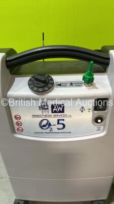 3 x Anaesthesia Services Pro 5 Model 725 OCSI NM Oxygen Concentrators (All Power Up - 1 x Missing Wheel) - 2