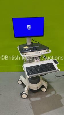 Spire Healthcare / Agile Powervar Mobile Workstation with Philips Monitor (Powers Up)