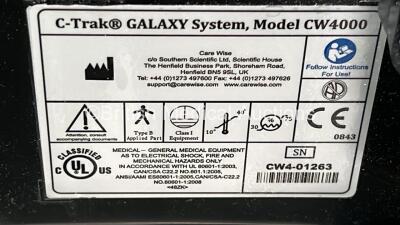 Care Wise C-Trak Galaxy Model CW4000 Gamma Probe System on Trolley with Power Supply and User Manual (Powers Up) *CI101* - 4