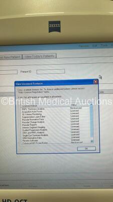 Zeiss Cirrus HD-OCT Spectral Domain Technology Model 400 Software Version 5.2.1.12 on Motorized Table (Powers Up) *S/N 400-11110 * **Mfd 2011 ** ***IR023*** - 14