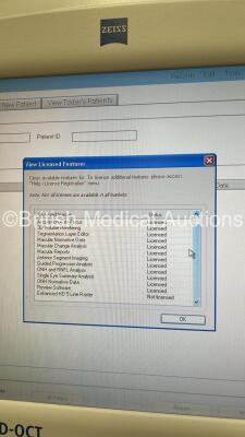 Zeiss Cirrus HD-OCT Spectral Domain Technology Model 400 Software Version 5.2.1.12 on Motorized Table (Powers Up) *S/N 400-11110 * **Mfd 2011 ** ***IR023*** - 15