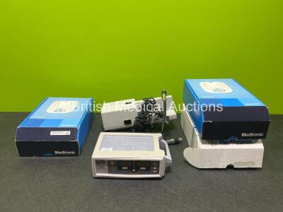 Mixed Lot Including 1 x Oximax N-560 Pulse Oximeter, 1 x Welch Allyn Wall Transformer, 3 x Medtronic My Care Links In Boxes *SN 011111080261 / 09357 / BTL404831E / YDM488560A / BTL121343A*