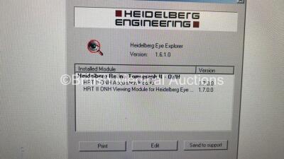 Heidelberg Engineering Retina Tomograph II System Version 1.7.0.0 with PC, Software Licence, Licence Key and Monitor n Motorized Table (Powers Up) - 10