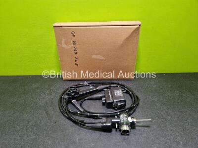 Olympus GF-UE260 Ultrasound Video Gastroscope - Engineer's Report : Optical System - No Fault Found, Angulation - Strained, Insertion Tube - Distorted Bending Section, Light Transmission - No Fault Found, Channels - No Fault Found, Leak Check - No Fault F