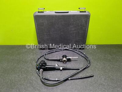 Olympus CF-1T200L Video Colonoscope in Case - Engineer's Report : Optical System - No Fault Found, Angulation - Not Reaching Specification , Insertion Tube - Stained, Light Transmission - No Fault Found, Channels - No Fault Found, Leak Check - No Fault Fo