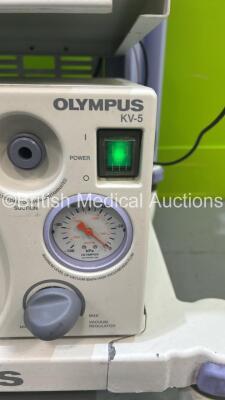 Olympus Stack System with Olympus Evis Lucera CV-260SL Digital Processor, Olympus Evis Lucera CLV-260SL Light Source, Olympus MAJ-1154 Pigtail Connector, Olympus ESG-100 Electrosurgical / Diathermy Unit with Dual Footswitch, Olympus KV-5 Suction Unit and - 11