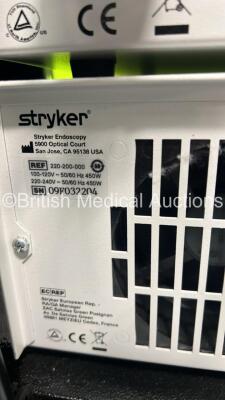 Stryker Stack System with Stryker Vision Elect HD Monitor, Stryker SDC Ultra HD Information Management System, Stryker 1188HD High Definition Camera Control Unit, Stryker 1188HD Camera Head, Stryker X8000 Light Source and Stryker SDP1000 Printer (Powers U - 14