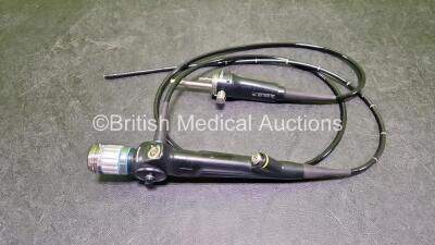 Olympus BF-1T60 Video Bronchoscope - Engineers Report : Optical System - 0 Broken Fibres , Angulation - No Fault Found, Insertion Tube - Badly Kinked, Light Transmission - No Fault Found, Channels - No Fault Found Leak Check - No Fault Found *SN 2600702* - 2